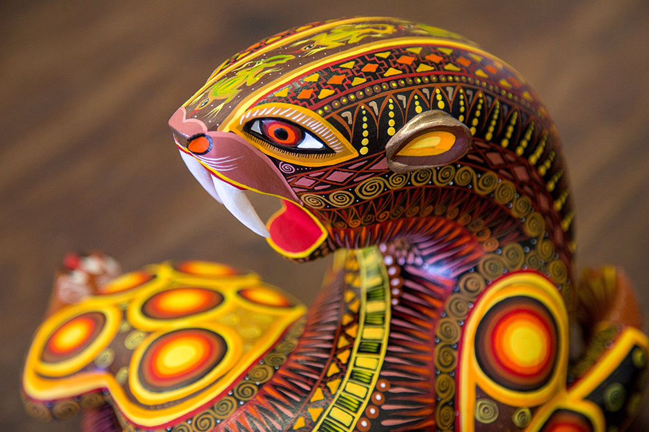 Oaxacan Woodcarvings Close-Up
