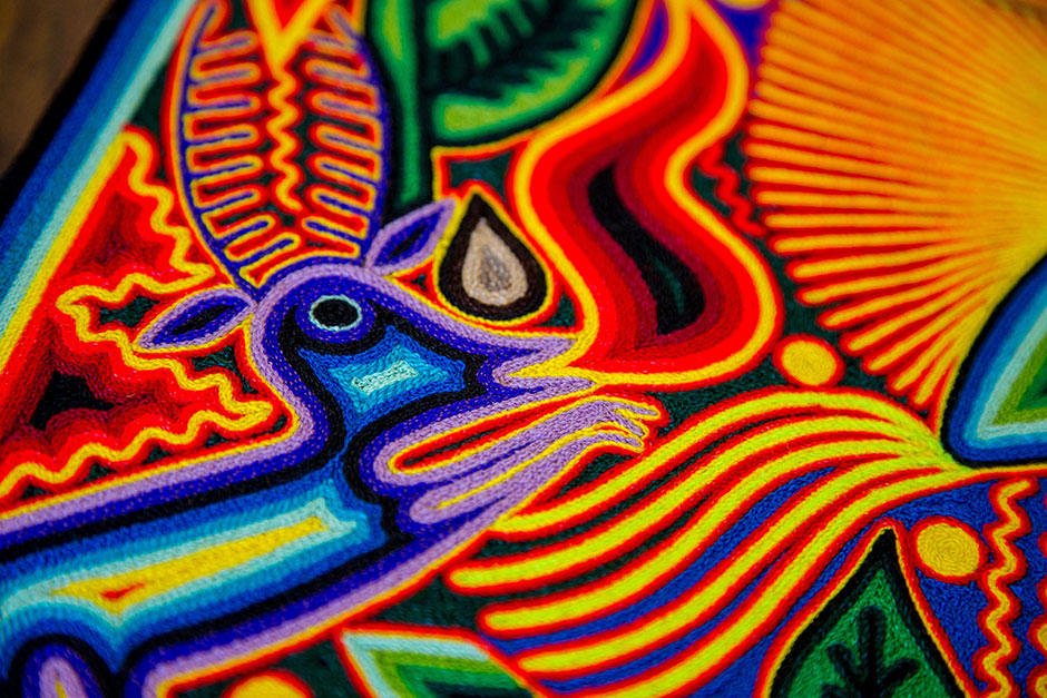 Yarn Painting Close-Up