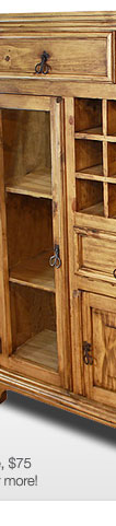 Rustic Pine Collection - Rivera Wall Bar