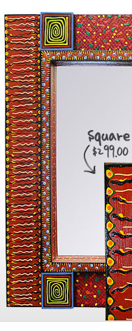 Square Chilis Mirror