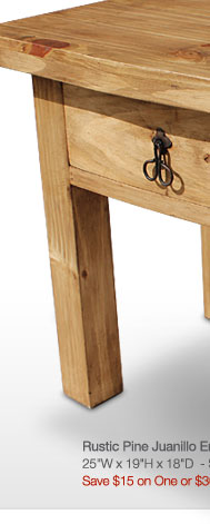 Rustic Pine Collection - Juanillo End Table