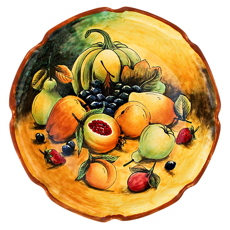 Santa Rosa Majolica LargeFruit DesignFruit Bowl MSR0075