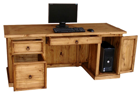 computer desk rustic