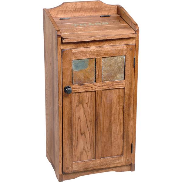 Rustic Oak & Slate Collection Rustic OakTrash Container 2110RO