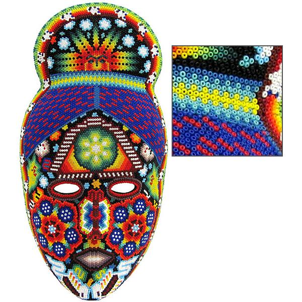 Huichol Bead Art Collection Huichol Mask HMSK115