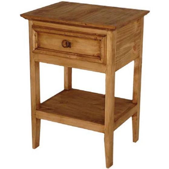 Rustic Pine Collection Yonny Nightstand w/Shelf BUR59