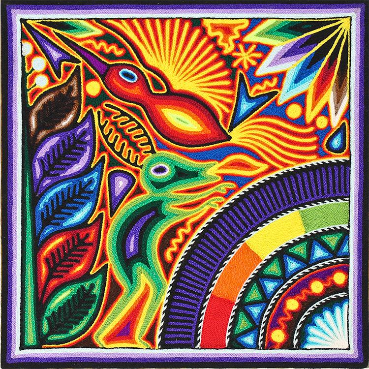 Huichol Yarn Art Collection - Huichol Yarn Painting - YP825