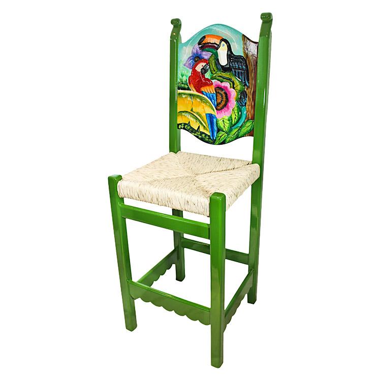 La Candona Collection Carved Birds Bar Stool LCC030BS