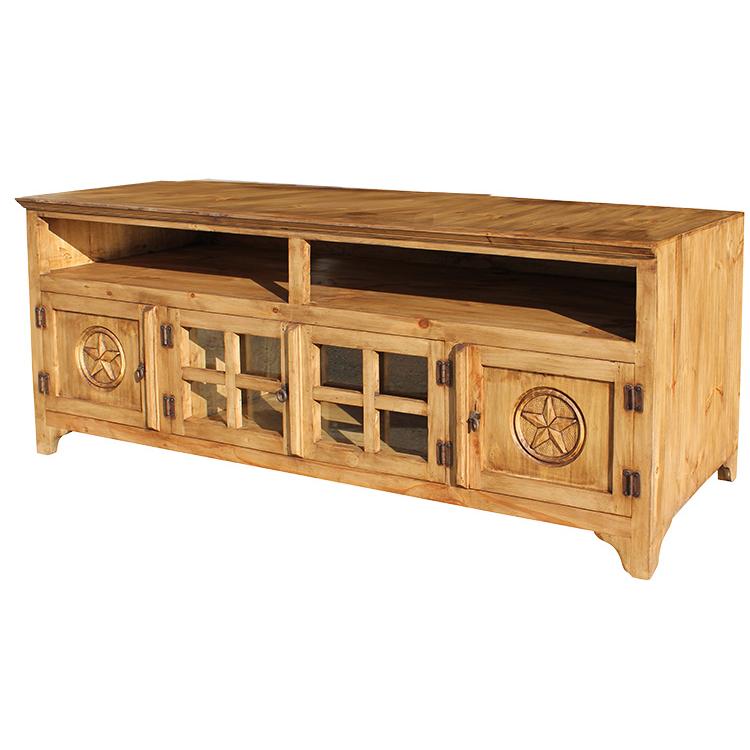 Rustic Pine Collection Gregorio Star TV Stand COM560