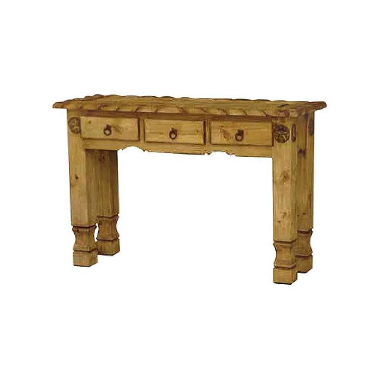Rustic Pine Collection Texana Star Console Table CON553