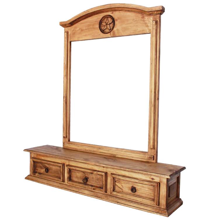 Rustic Pine Collection Jewelry Boxw/ Star Mirror Frame ACC580