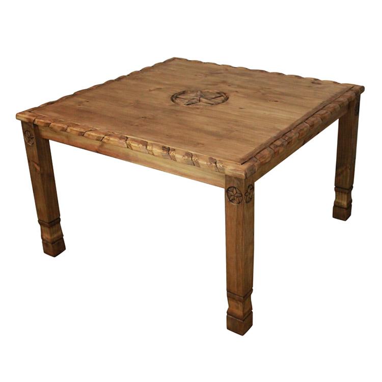 Rustic Pine Collection Square Texana 9Star Dining Table MES54R30