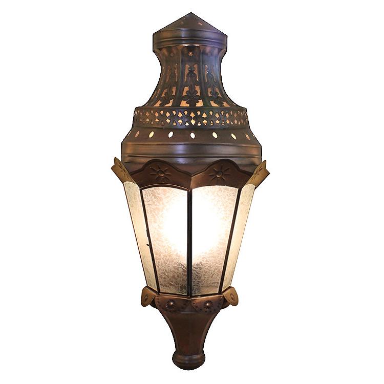 Mexican Tin Lighting Collection - Sofia Wall Sconcew/Crackled Glass