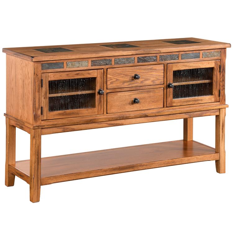 Rustic Oak & Slate Collection Rustic Oak2Drawer Server 2446ROD