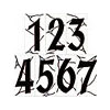 Ceramic House Numbers - Adobe White Color