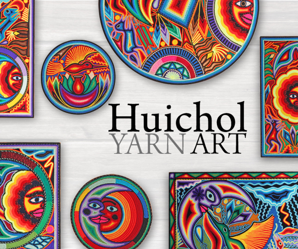 Vibrant Huichol Yarn Paintings