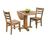 Rustic Oak Drop Leaf Table w/Slate