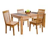 Rustic OakSlate Top Extension Table
