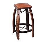 Tan Leather Stave Stool