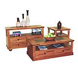Rustic OakSlate Top Table Set