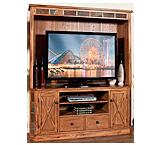 Rustic Oak Entertainment Center