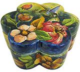 Hummingbird Majolica Jewelry Box