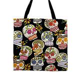 Glitter Sugar SkullsHalloween Tote Bag