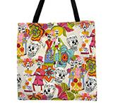 Skeletons on WhiteHalloween Tote Bag