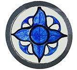 Small Pewter & Tile Hot Plate