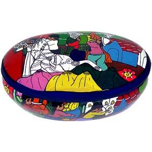 Blue Oval Box