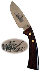 Curved Steak Knifew/Leopard Etching