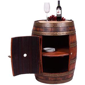 Barrel Bistro Table w/Cabinet