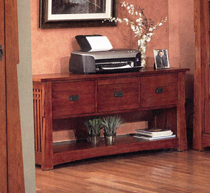 Mission OakThree-Drawer File Cabinet