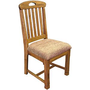Rustic OakSlatback Chair w/Cushion