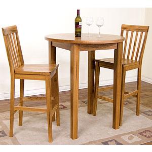 Rustic OakRound Pub Table