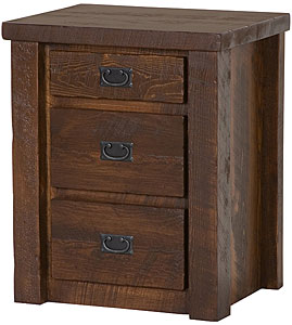 Barnwood 3-Drawer Nightstand