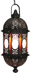 Fiesta Lanternw/Amber Glass