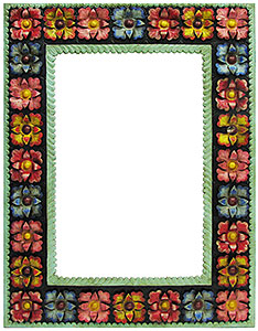Painted Flowers Mirror