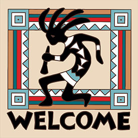Kokopelli Ceramic Tile