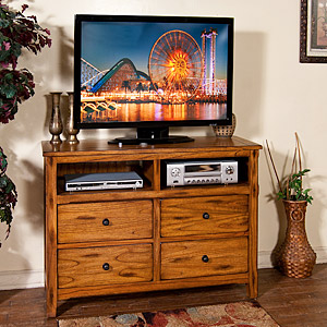 Rustic Oak SedonaBedroom Media Chest