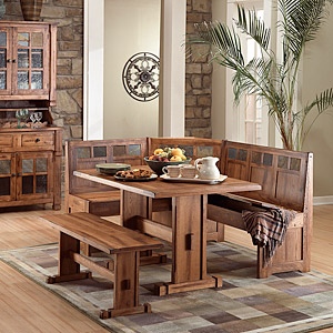 Rustic OakBreakfast Nook Set