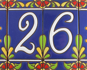 House Numbers:Cobalt Talavera