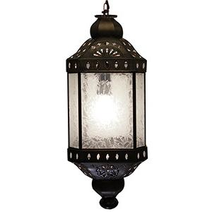 Octagonal Lantern w/Etched Glass