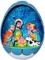 Blue Nativity Egg Ornament