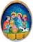 Yellow Nativity Egg Ornament