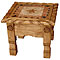 Texana Star End Table w/Inlaid Marble