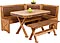 Breakfast Nook Set w/Table & Side Bench
