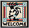 Kokopelli Ceramic Tile with Metal Frame