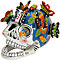 Blue Butterfly Skull