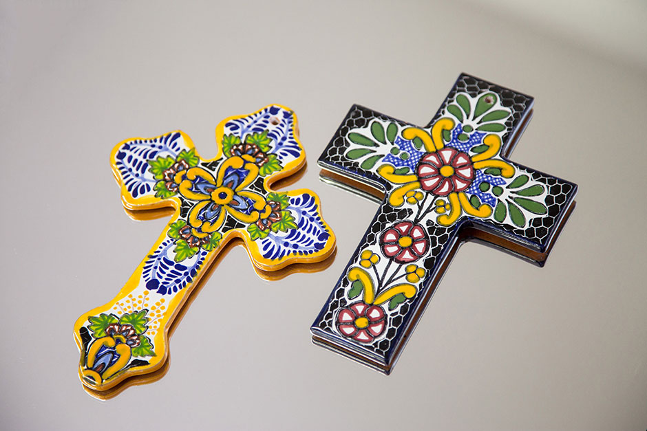 Artist Drawing Pattern on a Talavera Container